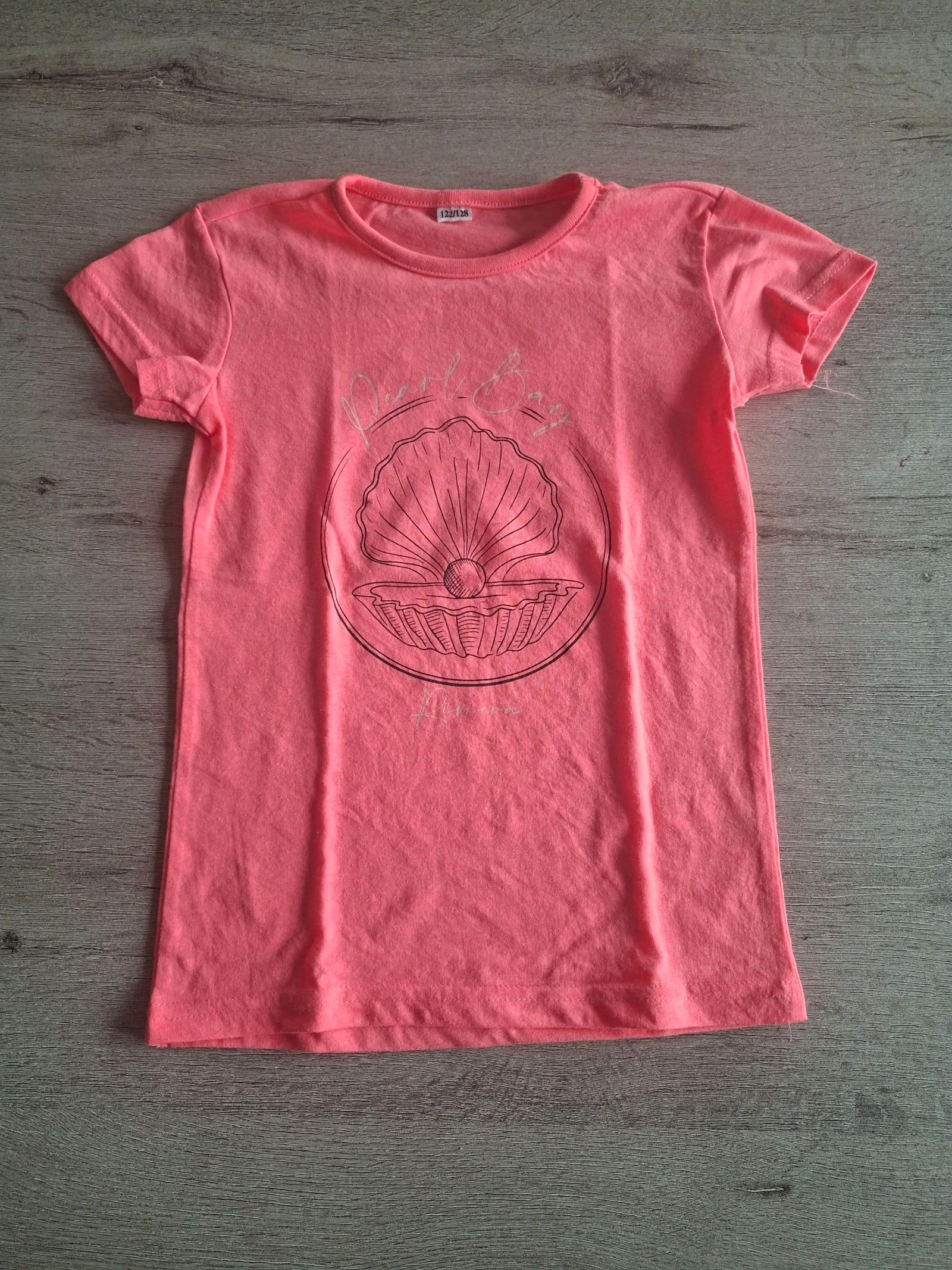 🌷F3-25🌷T-shirt fille Zeeman – Rose corail – Taille 122/128 (7/8 ans) – Style estival & confortable🌷 – photo 2